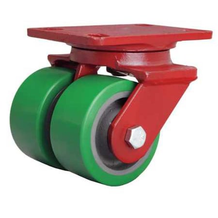 Hamilton Dual Whel Castr, Plyurthan, 4 in., 1500 lb. S-HS2-4DB