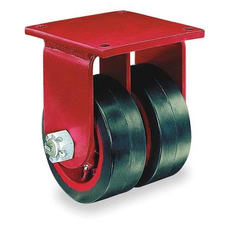 Hamilton Dual Wheel Caster, Rubber, 6 in., 820 lb. R-HS2-6R