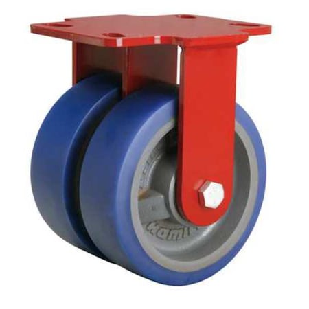 Hamilton Dual Whl Cster, Polyurthan, 6 in., 1920 lb. R-HS2-6SPB