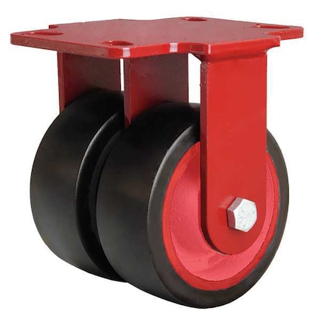 Hamilton Dual Wheel Caster, Rubber, 4 in., 600 lb. R-HS2-4R