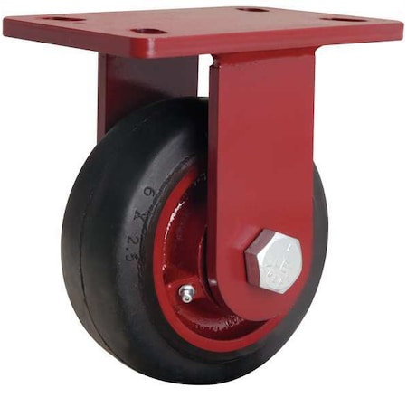Hamilton Plte Caster, Rigid, Rubber, 6 in., 540 lb. R-FM-6RB