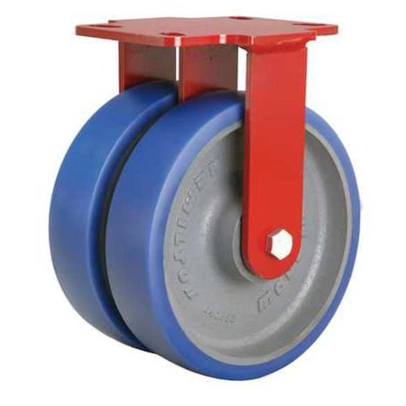 Hamilton Dual Whl Caster, Polyurthan, 8 in, 2000 lb. R-HS2-8SPB