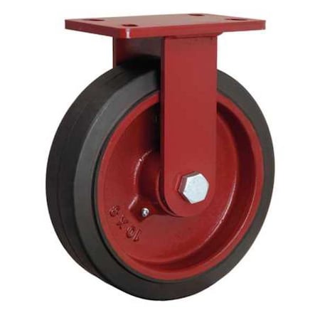 Hamilton Plte Caster, Rgd, Rubber, 10 in., 790 lb. R-FM-10RB
