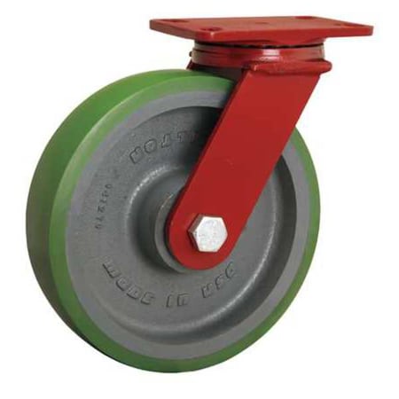 Hamilton Plate Caster, Swivel, Poly, 10 in., 2200 lb., A S-FM-10DB