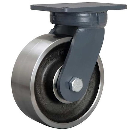 Hamilton Swivel Kingpinless Plate Caster, Steel, 8 in, 6000 lb S-SEC-83FSB