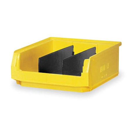 Quantum Storage Systems Storage Bin, Polyethylene, Yellow, 5 7/8 in H, 12 3/8 in W, 19 3/4 in L QMS531YL