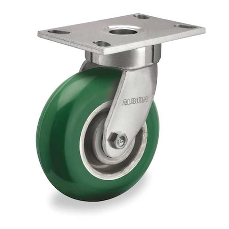 Colson 5" X 2" Non-Marking Polyurethane Round Swivel Caster, No Brake, Loads Up To 1000 lb 110PM05228S
