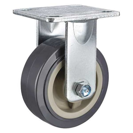 Zoro Select Kingpinless Rgd Caster, Poly, 5 in, 750 lb. P21R-UP050R-14