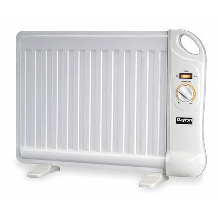 Dayton Electric Flat Panel Heater, 400W, 120, 1 Phase, 1386 BtuH 1VNX3