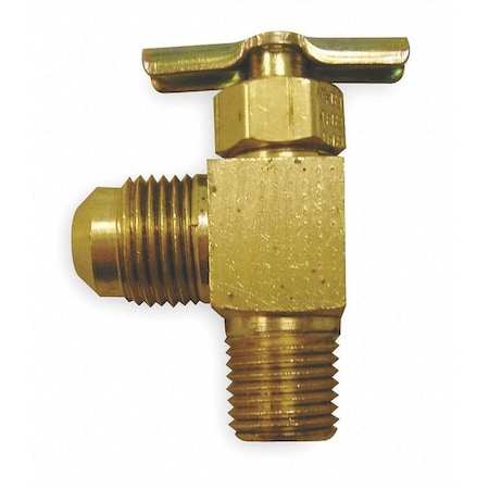 Weatherhead Needle Valve, Angled, Brass, 1/4 x 5/16 In. 6703