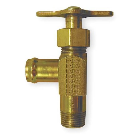 Weatherhead Drain Cock, Steel, MNPT x Hose, 3/8 In 211280A