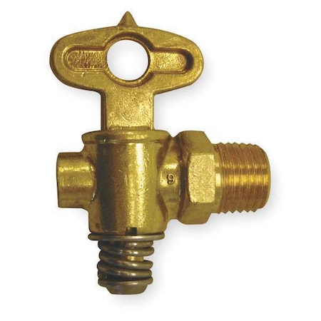 Weatherhead Drain Cock, Brass, MNPT, 1/4 In W153310