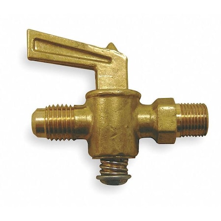 Weatherhead Ground Plug Valve, 45 Deg, 1/8 In, Brass 537
