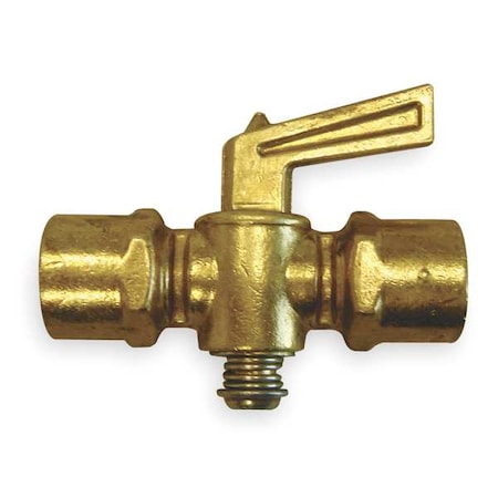 Weatherhead Ground Plug Valve, 1/4 In, 30 PSI, Brass 6809