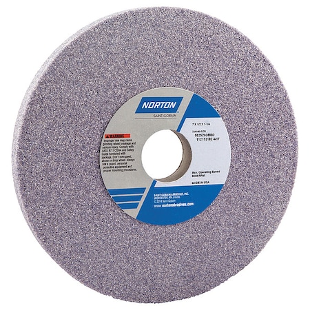 Norton Abrasives Grinding Wheel, T1, 7x1/2x1.25, AO, 60G, PK5 66252938880