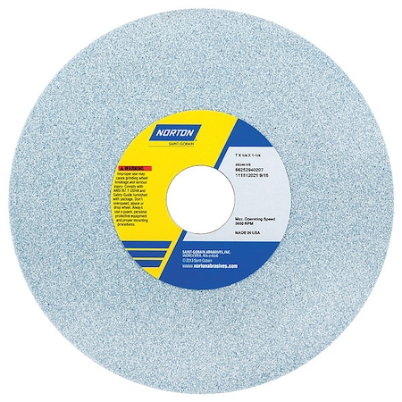 Norton Abrasives Grinding Wheel, T1, 7x1/4x1.25, CA, 46G, PK5 66252940207