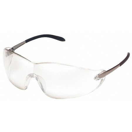 Zoro Select Winger, Safety Glasses, Anti-Scratch, Gray Mirror Lens, Silver Frame, Frameless 1VT98