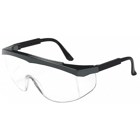 Condor Maddog III, Safety Glasses, Anti-Scratch, Clear Lens, Black Frame, Half-Frame 1VT99
