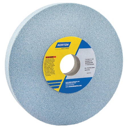 Norton Abrasives Grinding Wheel, T1, 7x3/4x1.25, CA, 60G, PK5 66252942308