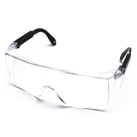 Condor Quest, Safety Glasses, Uncoated, Clear Lens, Black Frame, Frameless 1VW15