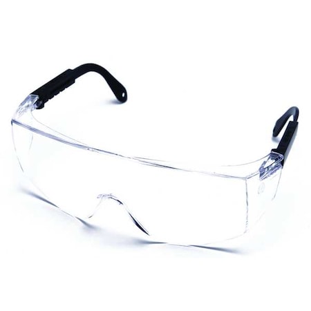 Condor Quest, Safety Glasses, Anti-Scratch, Clear Lens, Black Frame, Frameless 1VW16