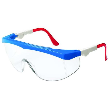 Condor Spirit, Safety Glasses, Anti-Scratch, Clear Lens, Blue Frame, Half-Frame 1VW25