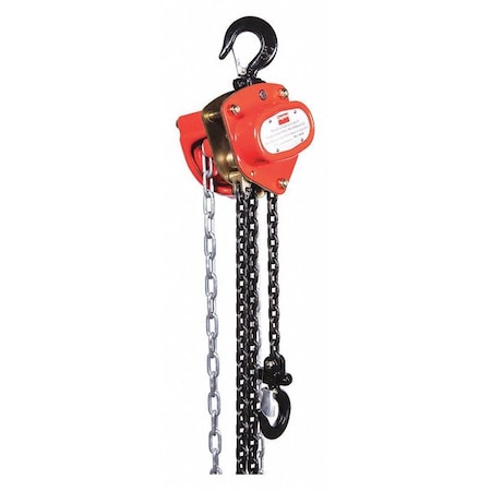 Dayton Manual Chain Hoist, 1000 lb., Lift 20 ft. 1VW53