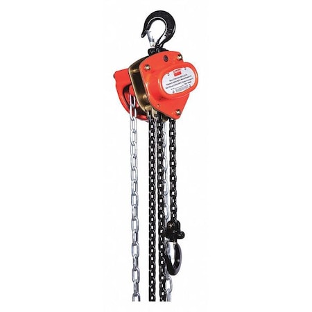 Dayton Manual Chain Hoist, 1000 lb., Lift 8 ft. 1VW54