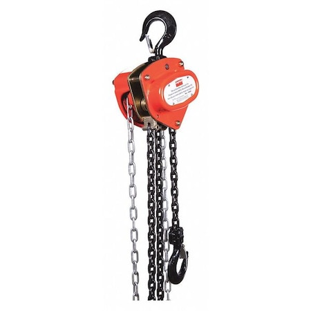 Dayton Manual Chain Hoist, 2000 lb., Lift 15 ft. 1VW56