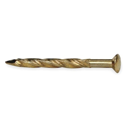 Zoro Select Nail, Brass, 1 1/4 In L, PK250 1VZU4