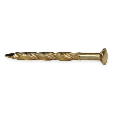 ZORO SELECT Nail, Brass, 1 1/4 In L, PK250 1VZU4