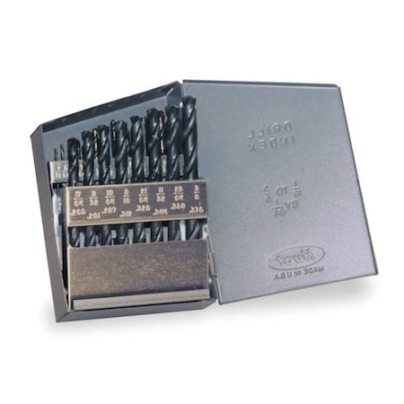 Chicago-Latrobe 21PC 135 Degree Heavy-Duty Screw Machine Lngth Drill Set Chicago-Latrobe 159 Steam Oxide HSS 1/16-3/8x1/64 69852