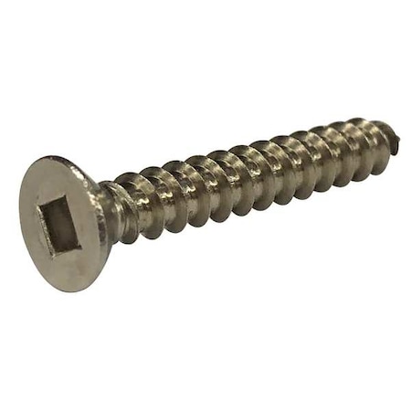Zoro Select Sheet Metal Screw, #12 x 3 in, Plain 18-8 Stainless