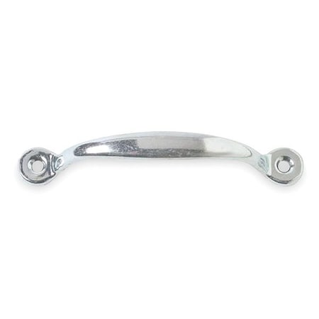 Zoro Select Door Pull, Steel, 4-7/8 In L, Galvanized, Unthr. Through Holes 1WAA5