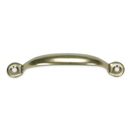 Zoro Select Door Pull, Steel, 4 7/8 In L, Matte, Unthr. Through Holes 1WAB1