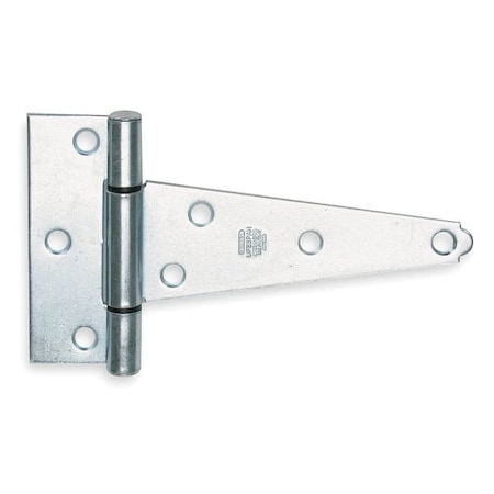 Zoro Select Tee Hinge, Steel, 1 1/2 in Leaf W x 3 13/16 in Leaf H, zinc plated 1WBD8