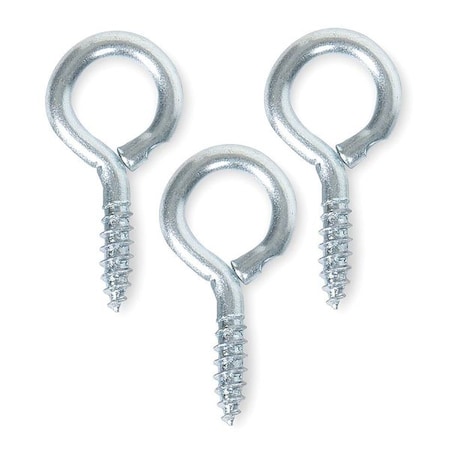 Zoro Select Eye Bolt 15/32 in ID, Steel, Zinc Plated, 20 PK U17210.046.0159