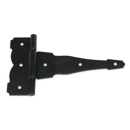 Zoro Select Tee Hinge, Steel, 1 9/32 in Leaf W x 5 1/2 in Leaf H, Black Enamel 1WBH7