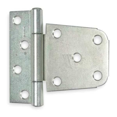 Zoro Select Tee Hinge, Steel, 1 11/16 in Leaf W x 4 1/4 in Leaf H, zinc plated 1WBJ4