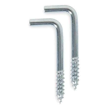 Zoro Select Square Hook, Zinc, Length 1 3/16 In, PK20 1WBL6