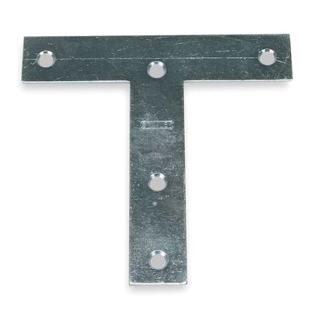 Zoro Select T Plate, Steel, 5 In W 1WDK6