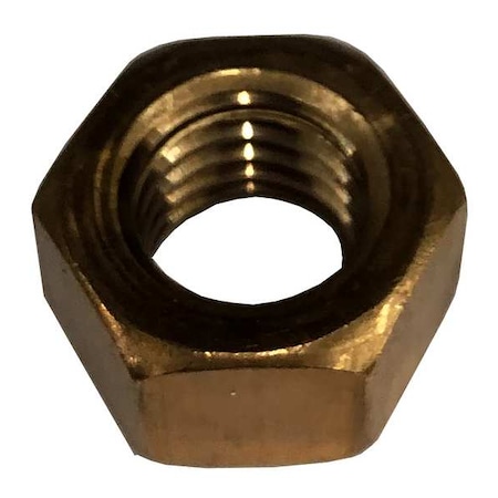 Zoro Select Hex Nut, 1/2"-13, Silicon Bronze, Not Graded, Plain, 7/16 in Ht, 25 PK 1WE52