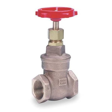 Milwaukee Valve Gate Valve, Class 150, 1-1/2 In., Bronze 1140 1 1/2