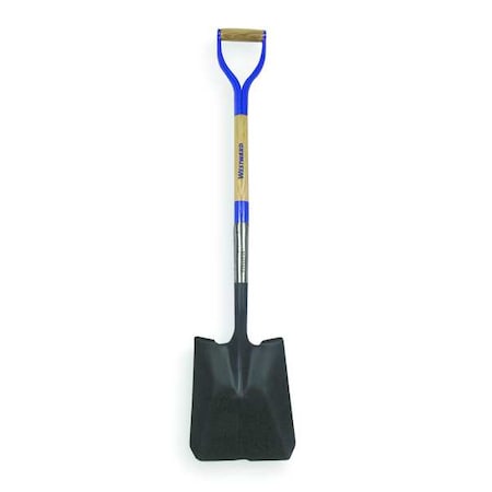 Westward Square Point Shovel, 14 ga Not Applicable Blade, Steel Blade, Standard Step, 30 in L Natural 1WG34