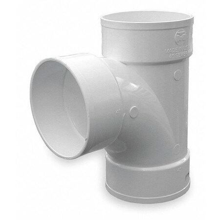 Charlotte Pipe And Foundry 6" Hub PVC Sanitary Tee Sched SDR 35 1WJL4