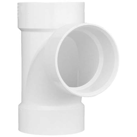 Zoro Select PVC Sanitary Tee, Hub, 4 in Pipe Size 1WJP6
