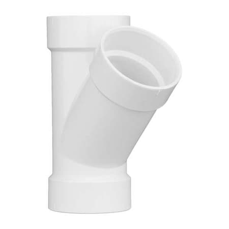 Zoro Select PVC Wye, Hub, 4 in Pipe Size 1WJU5