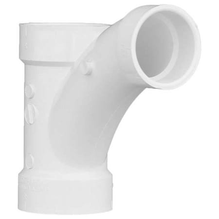 Zoro Select PVC Wye and 45 Degrees  Elbow, Hub, 2 in x 2 in x 1 1/2 in Pipe Size 1WJX9