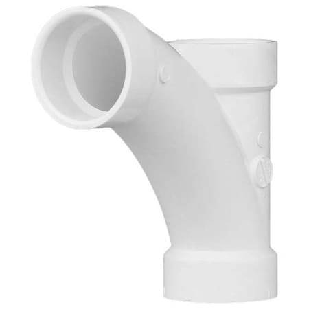 Zoro Select PVC Wye and 45 Degree Elbow, Hub, 1-1/2 in Pipe Size 1WJX1