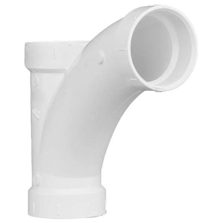 Zoro Select PVC Wye and 45 Degrees  Elbow, Hub, 2 in Pipe Size 1WJX5